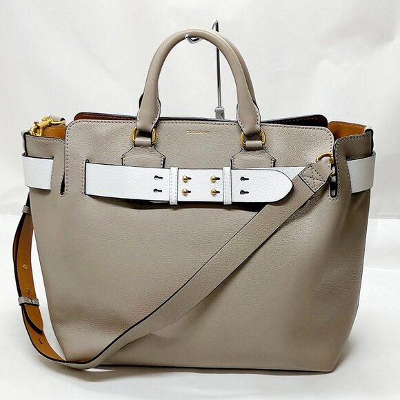 Burberry Handbags - Burberry Tote Bag Beige Leather 650-071725